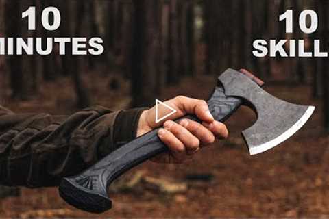 10 Bushcraft Axe Skills in 10 Minutes