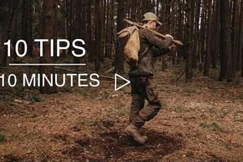 10 Wilderness Survival, Bushcraft & Camping Tips in 10 Minutes