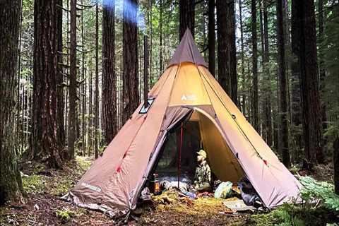 Hot Tent Camping In The Rain - Homey Roamy - Hiking Camping And Hot Tents