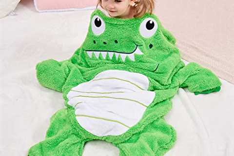 SINOGEM Alligator Blanket for Kids-Super Soft Plush Animal Sleeping Bag for Boys Girls Aged 3-10,..