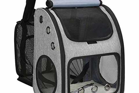 COVONO Expandable Pet Carrier Backpack for Cats, Dogs and Small Animals, Portable Pet Travel..
