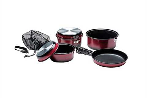 Texsport Kangaroo 7 pc Camping Cookware Outdoor Cook Set with Storage Bag - The Camping Companion