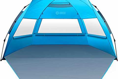 OutdoorMaster Pop Up Beach Tent for 4 Person - Easy Setup and Portable Beach Shade Sun Shelter..