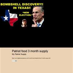 patriot food 3 month supply