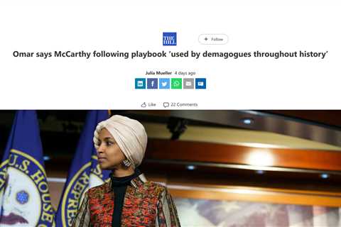 Kevin McCarthy’s Plan to Remove Rep. Ilhan Omar from Foreign Affairs Committee Faces Opposition