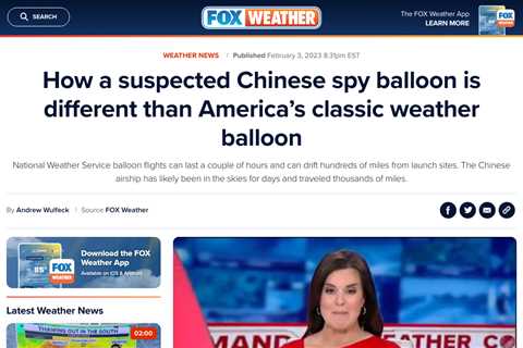 PRC Launches Suspected Spy Balloon Above US, Biden Refuses to Shoot It Down