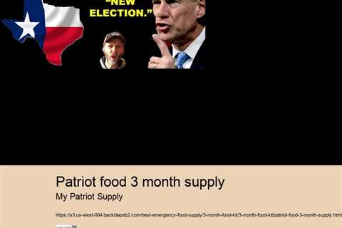 patriot food 3 month supply