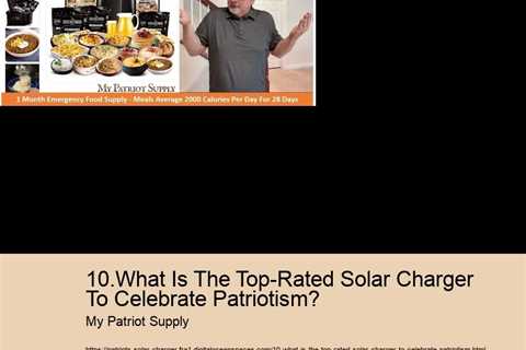 10.What Is The Top-Rated Solar Charger To Celebrate Patriotism?