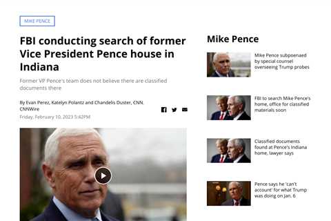 Mike Pence Subpoenaed and Investigated for Possession of Classified Documents