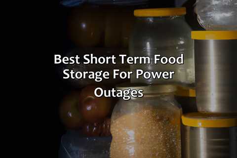 Best Short Term Food Storage For Power Outages