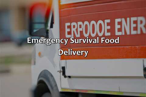 Emergency Survival Food Delivery