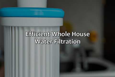 Efficient Whole House Water Filtration