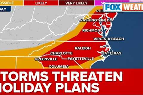 Millions Along I-95 Corridor At Risk Of Tornadoes, Large Hail, Damaging Wind On Monday