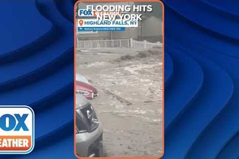 'Oh My God': Significant Flooding Hits Highland Falls, NY, Vehicles Submerged