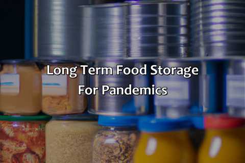 Long Term Food Storage For Pandemics