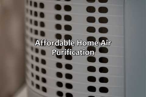 Affordable Home Air Purification