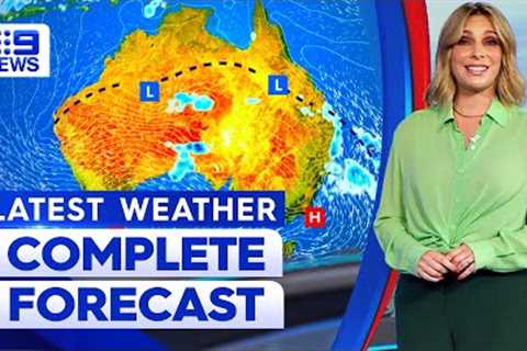 Australia Weather Update: Showers and possible thunderstorms expected | 9 News Australia