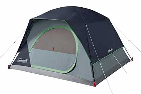 Coleman Skydome Camping Tent, 2/4/6/8 Person Family Dome Tent with 5 Minute Setup, Strong Frame can ..