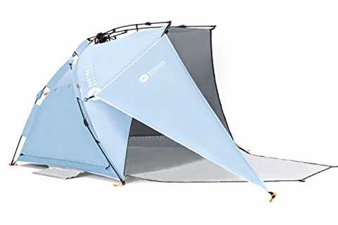 Easthills Outdoors Coastview Classic L 2-4 Person Beach Tent Quick Setup Instant Anti UV Double..