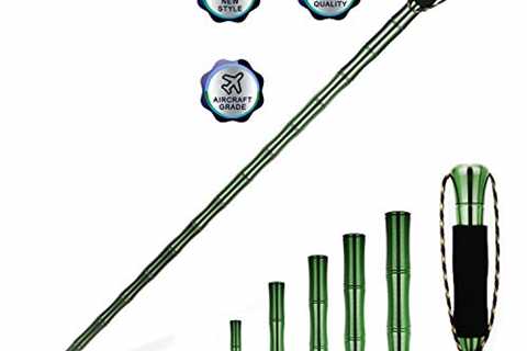 Jingrong Trekking Poles(Upgrade), of Aviation Aluminum Sturdy with Compass,Detachable for Hiking..