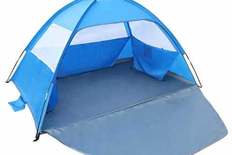 Gorich Beach Tent, UV Sun Shelter Lightweight Beach Sun Shade Canopy Cabana Beach Tents Fit 3-4..