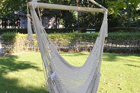 New Hanging Swing Cotton Rope Hammock Chair Patio Porch Garden Outdoor - The Camping Companion