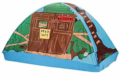 Pacific Play Tents 19791 Kids Tree House Bed Tent Playhouse - Fits Full Size Mattress , Green - The ..