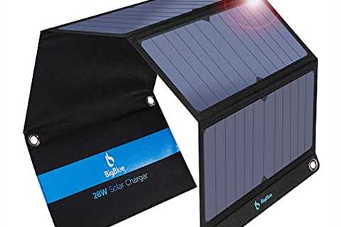 [Upgraded] BigBlue 3 USB Ports 28W Solar Charger(5V/4.8A Max), Portable SunPower Solar Panel for..