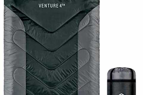 VENTURE 4TH Double 3-Season Sleeping Bag, Queen Size – Lightweight, Comfortable, Water Resistant,..