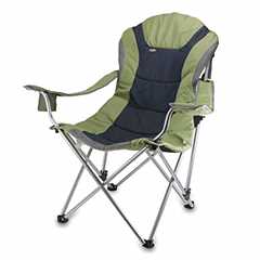 ONIVA - a Picnic Time Brand Portable Reclining Camp Chair, Green/Gray, 8 x 8 x 41 inches - The..