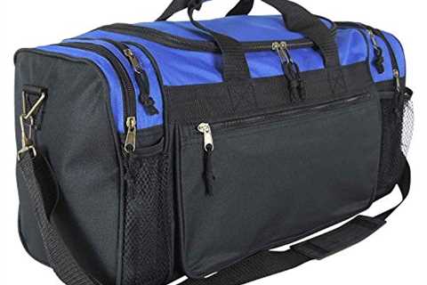 Dalix 20 Inch Sports Duffle Bag with Mesh and Valuables Pockets, Royal Blue - The Camping Companion