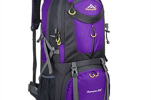 SUGOIDAN Hiking Backpack Waterproof Travel Fishing Climbing Camping 60L Hiking Daypack (Purple) -..