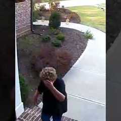 Funny door cam video. Kid gets caught trying to ding dong ditch 🤣🤣🤣 #shorts #youtubeshorts #fails